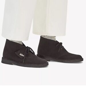 Clarks Black Suede Desert Boots
